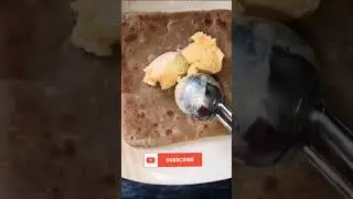 Parota with Ice Cream 😋🤓 Parata | Paratha #youtube #youtubeshorts #shorts #short #viral #shortsvideo