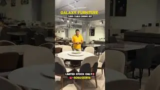 Round Rotating Marble Dining Table | Premium Design at Galaxy Furniture Yelahanka Bangalore