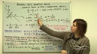 Normalni oblik jednačine prave (Matematika III)