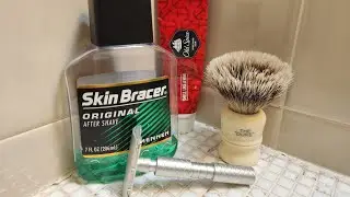 Aluminum Single Edge Razor by Shield Razors ~ The Duke 3 Best Badger Shaving Brush by Simpson