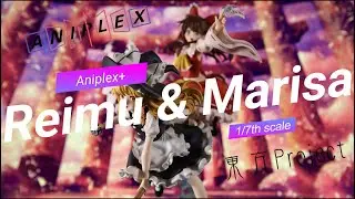 Aniplex+ Touhou Project Reimu Hakurei & Marisa Kirisame 1/7th scale figure unboxing review