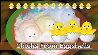 How to make chicks from eggshells and cotton | Eggshell craft | Life With MM