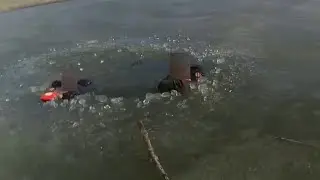 Bodycam video shows officers rescuing fishers who fell through ice on Mantua Reservoir