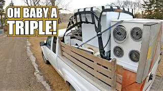 Dumpster Diving Street Scrapping - Triple Run Today!