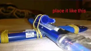 How to make a simple mini crossbow using 4 pens!