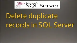 Delete duplicate records from Table in SQL Server #sql #dataengineering