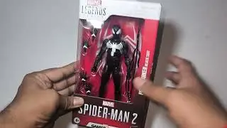 Marvel Legends Spider-Man 2 Game Black Suit Spider-Man Action Figure Review And Unboxing In Hindi