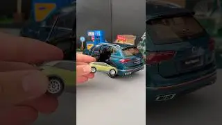 Volkswagen Small and Large Diecast Model Cars on the Same Stage #car #cars #diecast