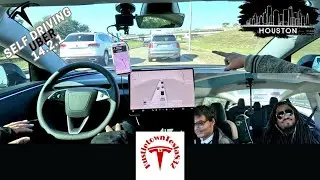 TESLA SELF DRIVING 14.2.1 6TH UBER DRIVE PART II (HOUSTON AREA)