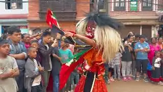 Lakhey Dance On Silu Song... Tokha Bhagawati Band Lakhey Dance