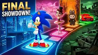 SONIC 🆚BALERINA CAPUCINO 🆚LABUBU 🆚MCQWEEN EATER || TILES HOP