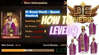 How to Dehero combining cards to level up St Royal Stock &bull; Queen Sundeok leveled up to level 4