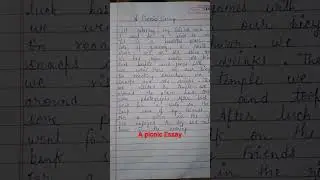 A picnic Essay ,,😉