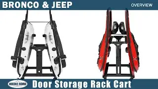MUST HAVE MODS Door Storage Rack Cart for Jeep Wrangler Jeep Gladiator Ford Bronco