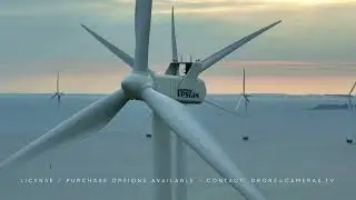 WINDMILL DRONE STOCK 4K FOOTAGE DENMARK