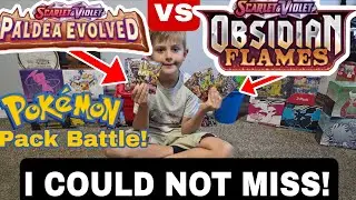 🔴🟣Pokemon Pack Battle Paldea Evolved VS Obsidian Flames! 4v4 with INCREDIBLE PULLS!
