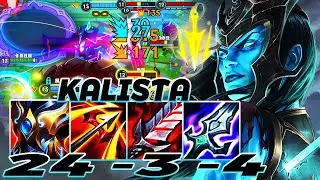 WILD RIFT KALISTA ADC GAMEPLAY | 24 -3 -4 MVP | KALISTA BUILD RUNES