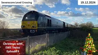 *Double Stay* Christmas with EWS Trains 2024 Episode 9 - Sevenscore Level Crossing - 13.12.2024