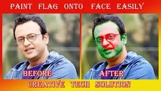 Photoshop Tutorial: Paint Flag onto a Face Easily | Adobe photoshop tutorial - Part 47
