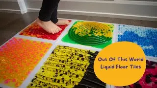 Nebula Textured Liquid Floor Tiles in Action | Sensory Play for Autism & Tactile Input