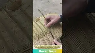 Amazing Woodcraft Making A Basket from Woven Bamboo: Bamboo Basket Traditional Weaving Craftsmanship