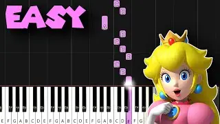 Inside the Castle Walls - EASY Piano Tutorial (Super Mario 64)