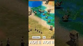 Age Of Empires 2 Original vs HD Split Screen Comparison 4K
