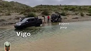 Vigo rescue by Pajero jeep