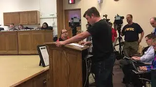 MPS substitute teacher Alex Brower announces the start of a hunger strike