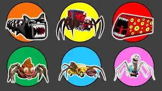 Spin Wheel Cartoon Eater, Choo Choo Charles, Train Eater, Poop Head, Car Eater, Thomas Laba-laba