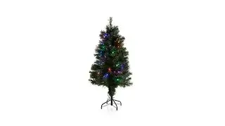 Winter Lane 4' Fiber Optic and LED Lit Christmas Tree