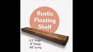 How to install your hollow wood floating shelf with a concealed bracket. Farmhouse Rustic Custom
