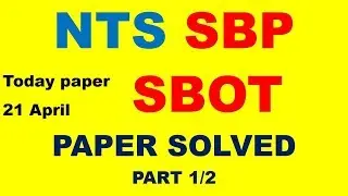 SBP SBOT Today paper solved GK and Enlgish portion