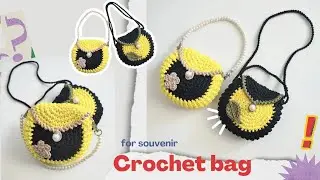 crochet mini bag,crochet purse || merenda tas mini (subtitle)