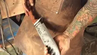 The Bowie Knife Made on Anvil