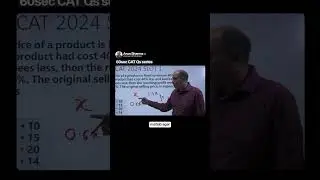 Solve a CAT Question on Profit and Loss with Arun Sharma in under 60 seconds | Day 84 #cat2025