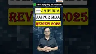 Jaipuria Jaipur MBA Review | Admission | Fees | Placements #shortsvideo #hindi