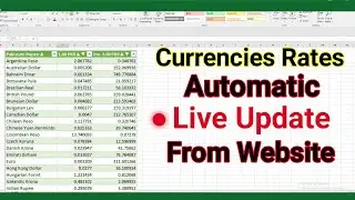 Add Live Currency Converter in Excel | Auto update Your currency Data