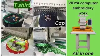 VIDYA computer embroidery work T shirt saree kurtis beeds work sequences all work easy embroidery 