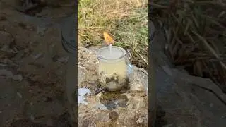 How to make an oil lamp #outdoors #hacks #survival #bushcraft