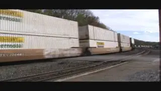 NS eastbound intermodal train at Tyrone, PA 5-4-13