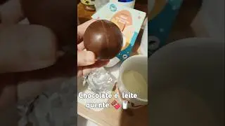 Chocolate com leite quente #chocolate #chocolatequentecremoso #viralshorts #drink #leite