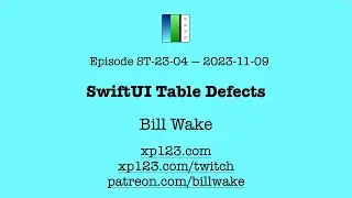 ST 23 04: SwiftUI Table Defects - SortTables