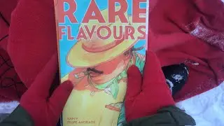 ASMR 3 comic books I got for x-mas | outside (page flipping,tracing)