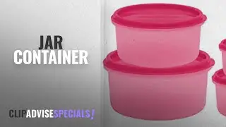 Top 10 Jar Container [2018]: Princeware SF Round Plastic Container Set, 5-Pieces, Pink