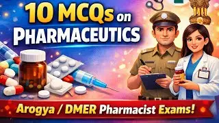 10 High-Yield Pharmaceutics MCQs | RRB Drug Inspector | GPAT | Aarogya & DMER Pharmacist