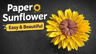 How to Make Paper Sunflower 🌻 | Easy Paper Flower #papercraft #flowers #craft 