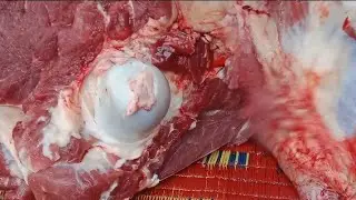 Real skillful butcher in local meat market # meat #  cutting # butcher#video