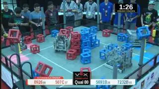 2015 VRC Tech Q80 - 8926 507C vs 5691B 7232B - 59 to 52 - VEX Worlds 2015 - Technology Division
