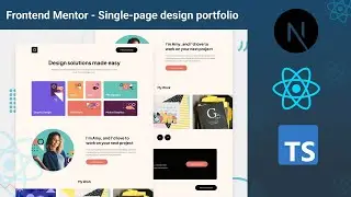 Desafío Frontend Mentor |  React, Next.js y TypeScript ✨ | Single-page design portfolio | Deploy🚀